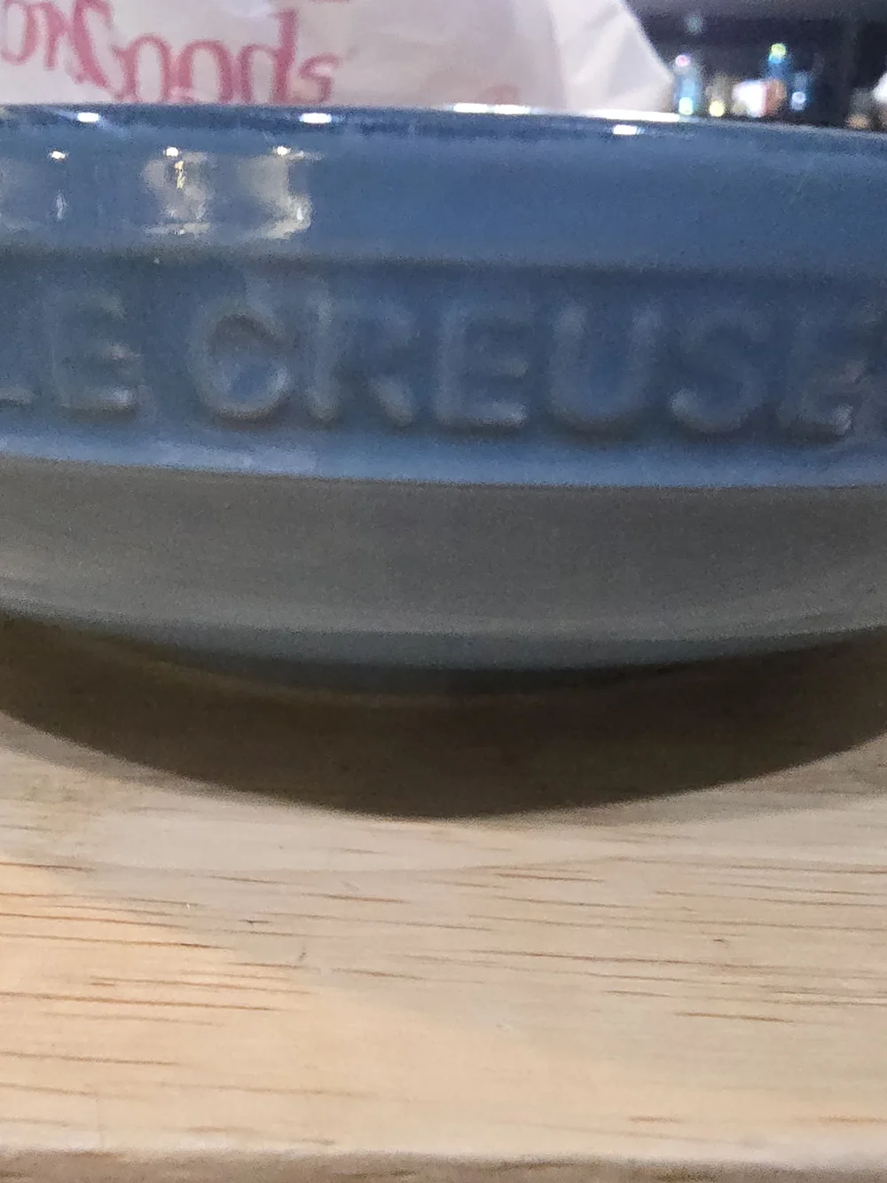 Le Creuset Blue Glazed Ceramic Serving Bowl